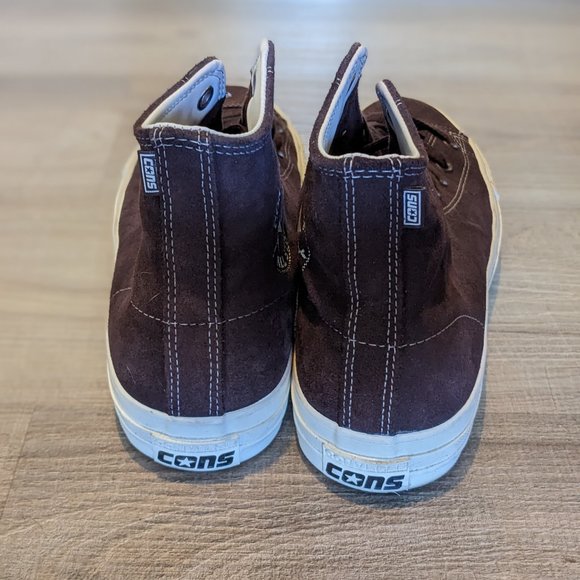 EUC Converse High Top Suede Brown/Cream - Picture 3 of 4